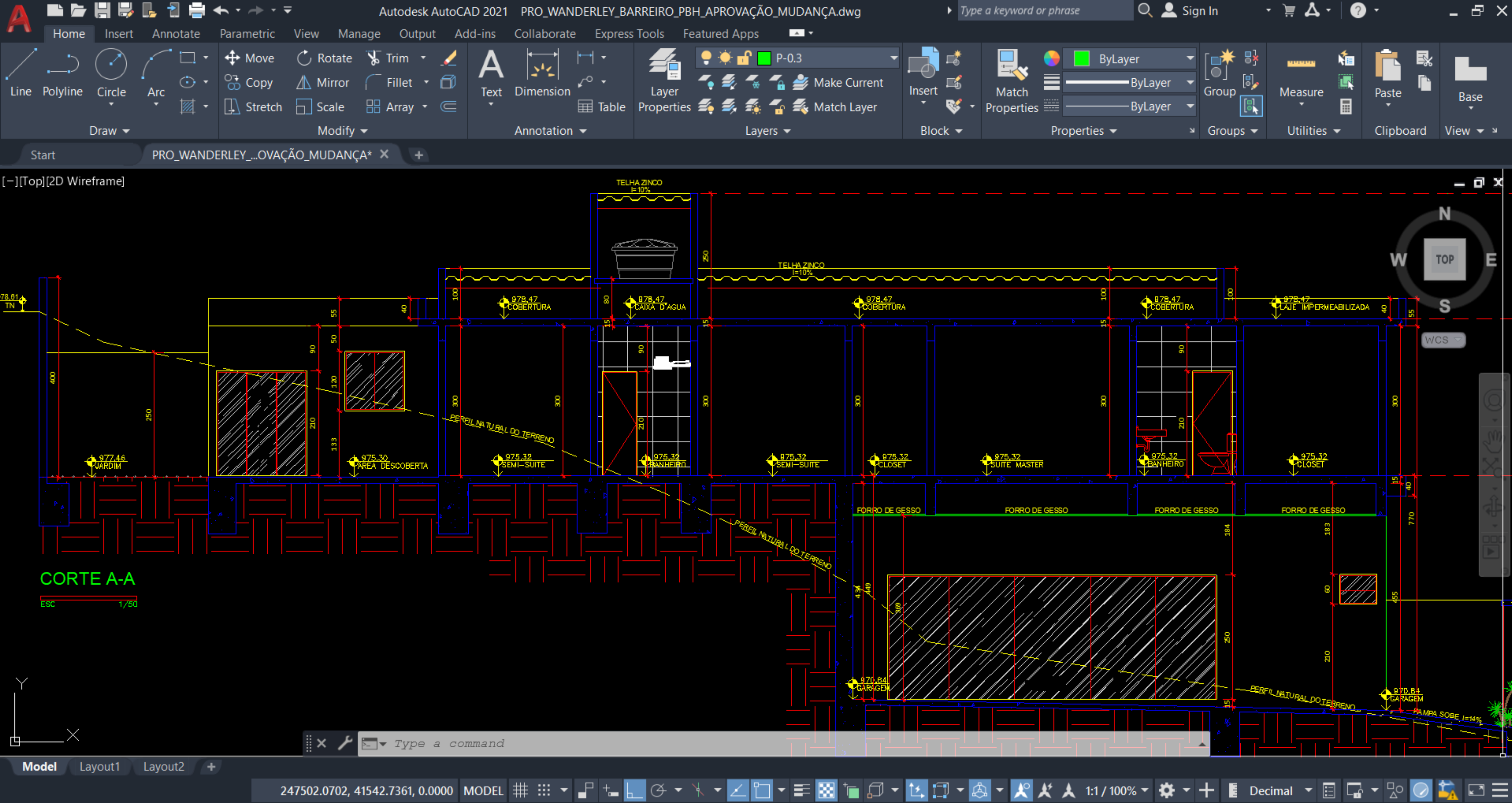Projeto técnico final no AutoCAD